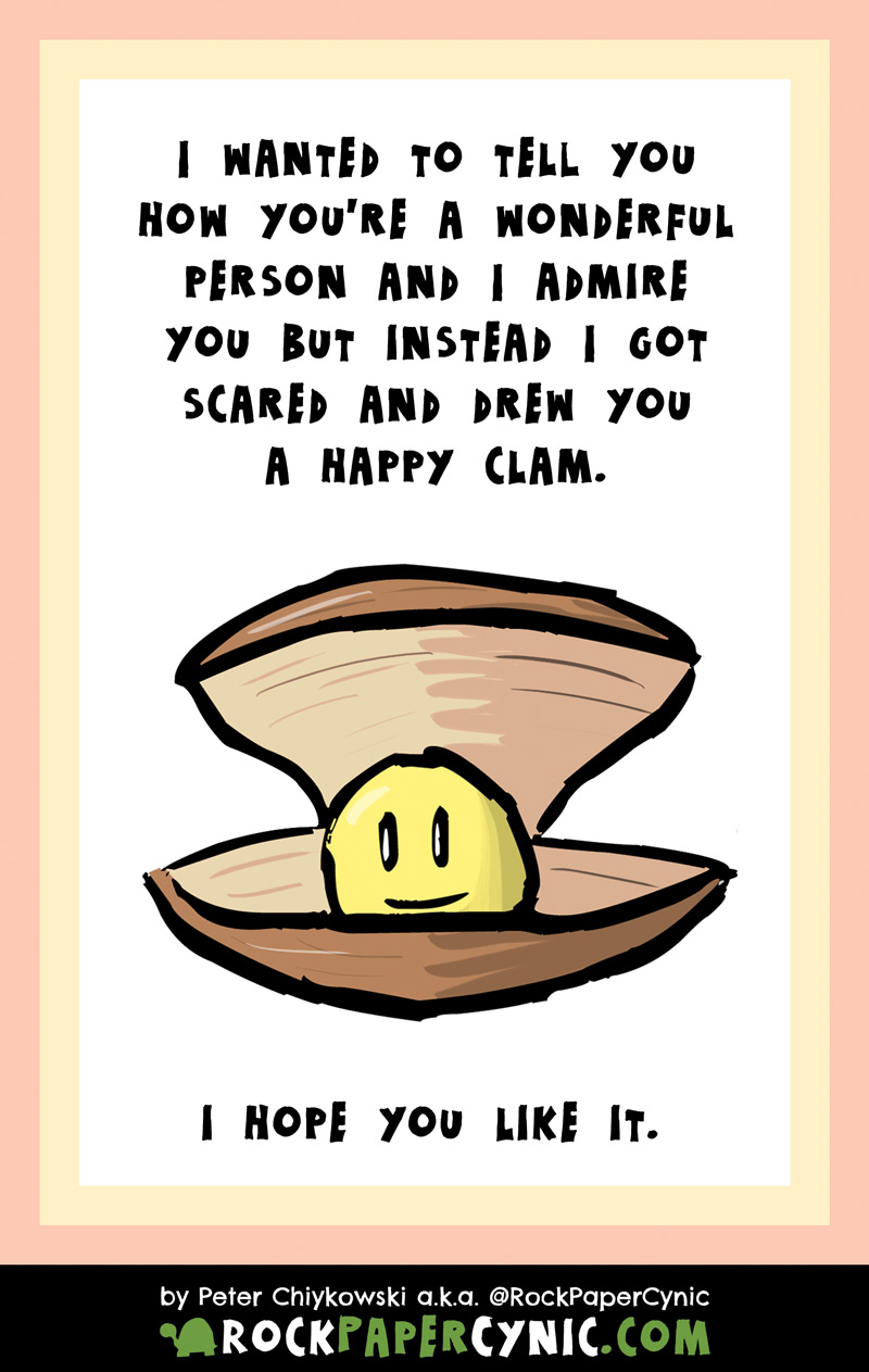 When Clams Speak Louder Than Words a clam says everything you ever wanted to say