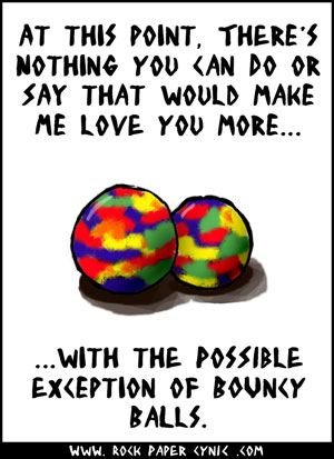 Bouncy Balls and the Limits of the Human Heart don't worry everything turns out okay