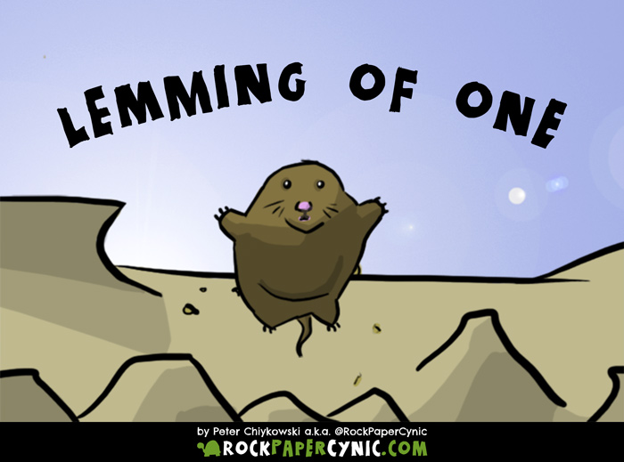 An Awesome Way to Be Lemmings lemmings jump off cliffs but it's okay