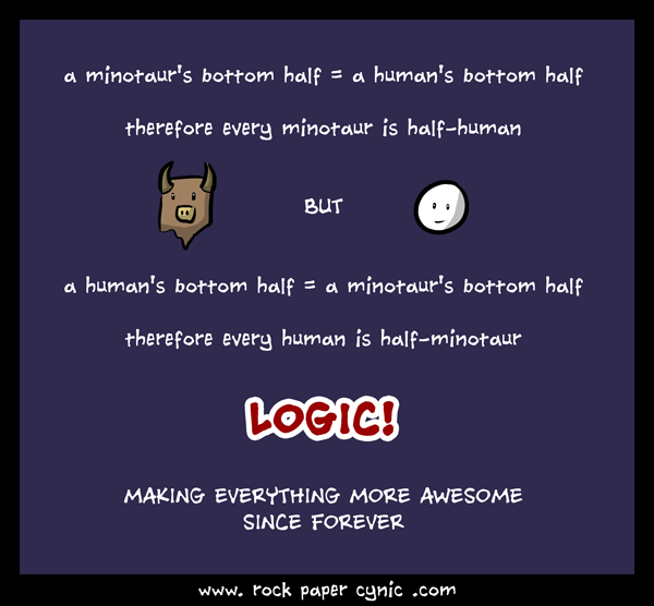 every human is more mythically awesome than expected thanks to minotaurs and logic