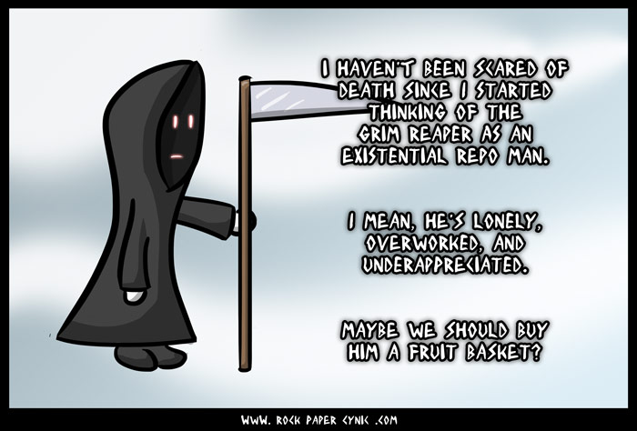 Death is An Existential Repo Man the grim reaper turns out to be a pretty okay guy