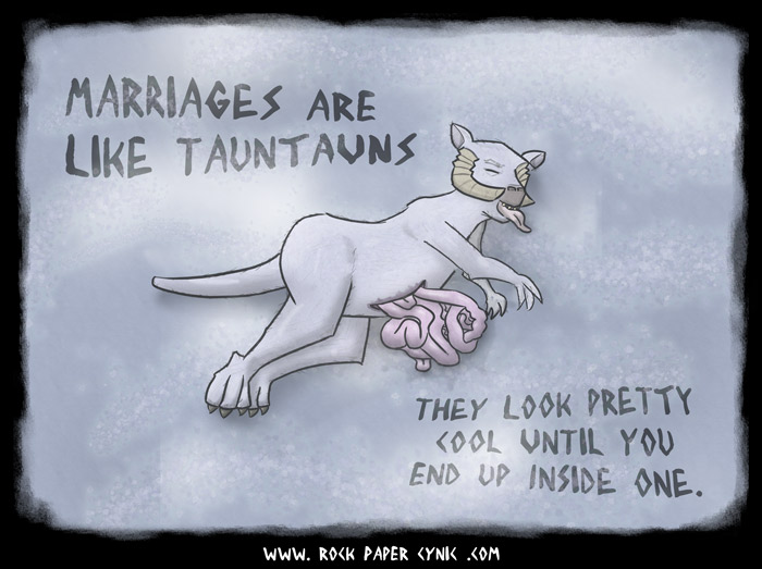 You See Son, Marriages Are Like Tauntauns... marriage is explained in terms of Star Wars