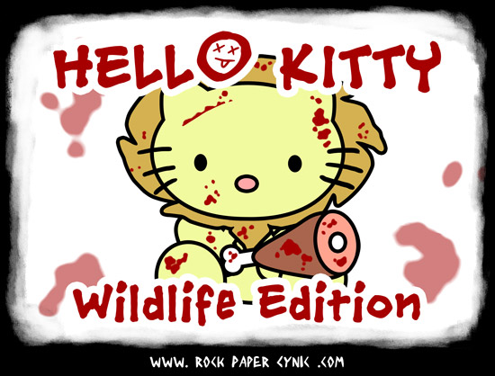 Hello Kitty Wildlife Edition Hello Kitty releases a blood-soaked HELLO LION wilflife edition