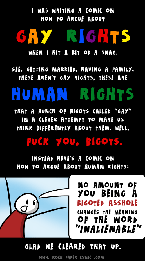 How to Argue About Gay Rights the complexities of debating the whole gay rights thing finally become apparent