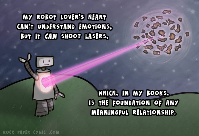 My Robot Lover's Heart we argue that robot lovers are the best at relationships, even if they don't understand emotions