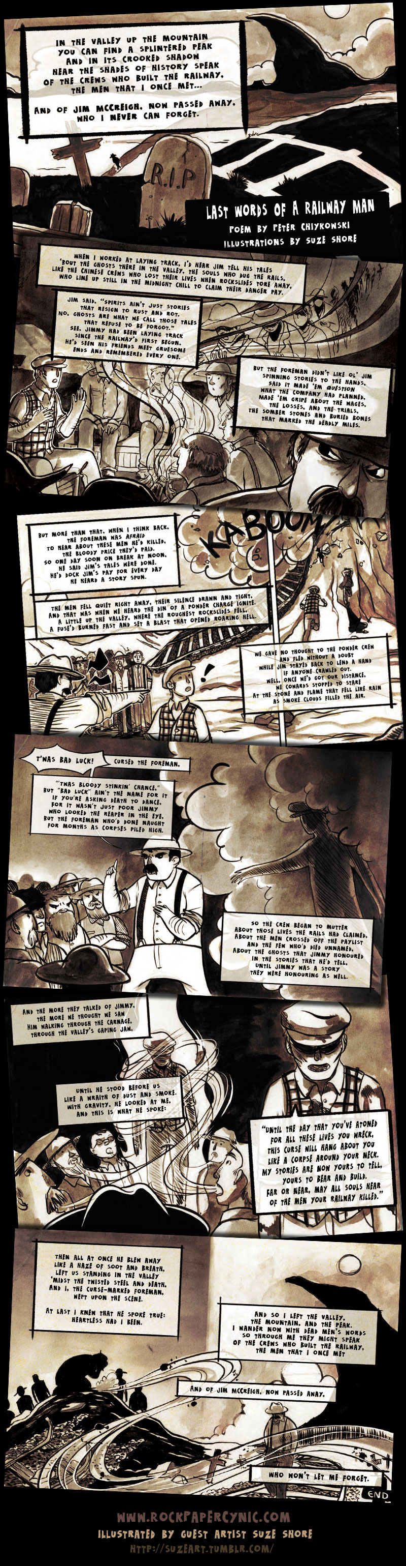 Last Words of a Railway Man: A Ghost Story a collaborative ghost-story comic-poem from spooky history!