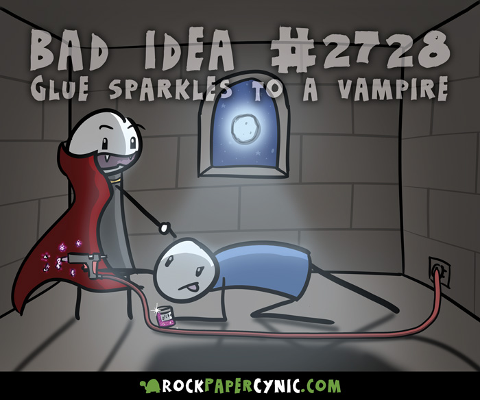 Never Under Any Circumstance Attempt to Make a Real Vampire Sparkle we see what happens if you try to turn REAL vampires into Twilight vampires