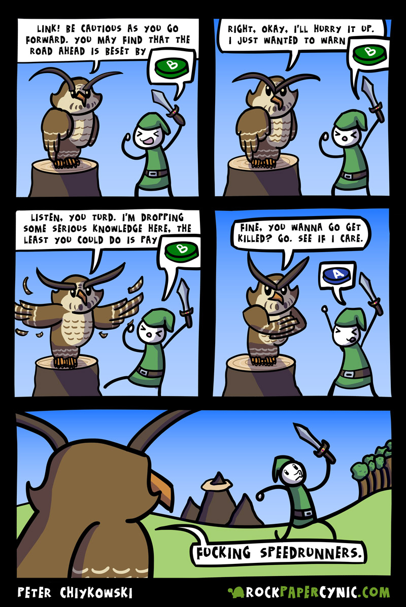 we take a good look at the shit the owl has to put up with in the Zelda games
