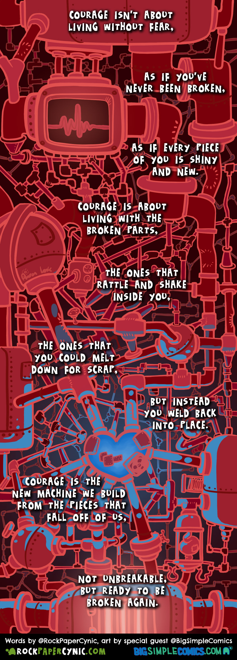 The Tinkerer's Manifesto (w/ guest artist Aaron Lenk)) a look at what courage means in the heart of the human machine