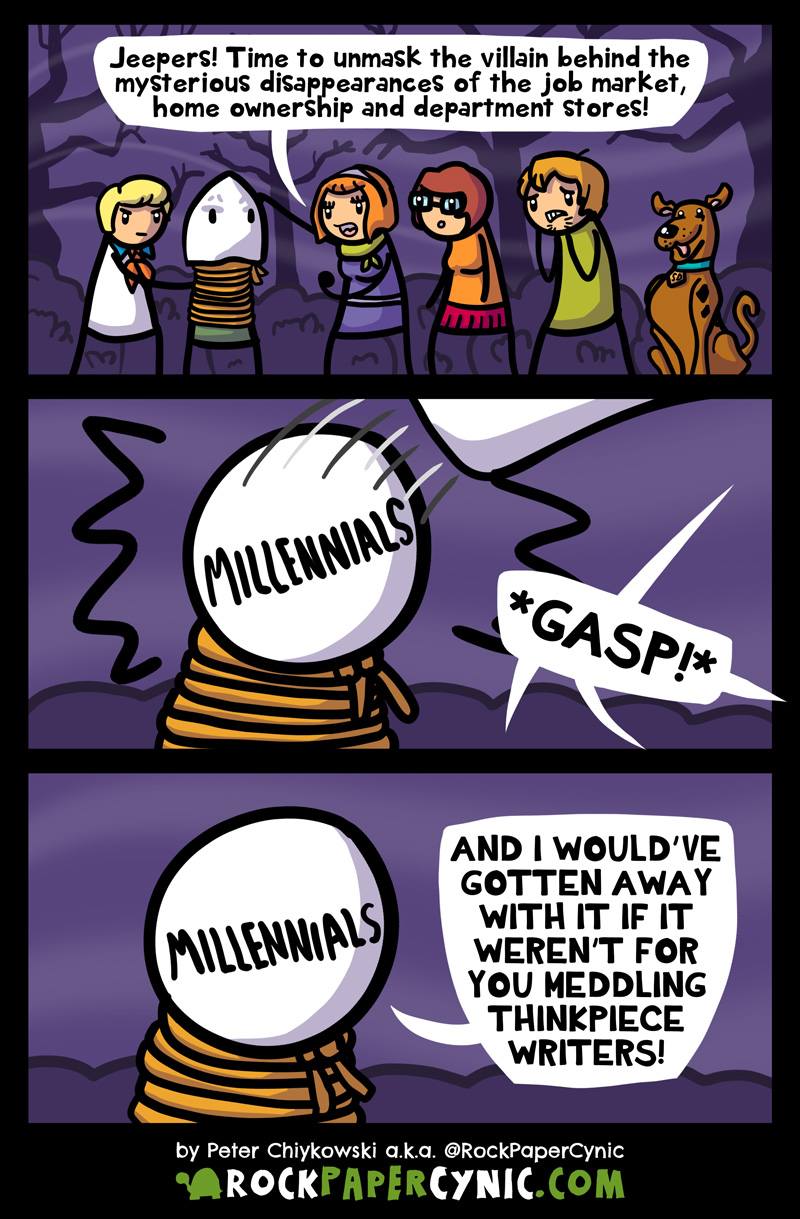 Every thinkpiece about millennials is basically an episode Scooby Doo we summarize every thinkpiece ever written about the millennial generation as an episode of Scooby Doo
