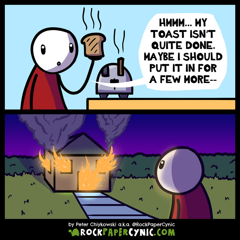 Every time I use a toaster a man attempts to use a toaster